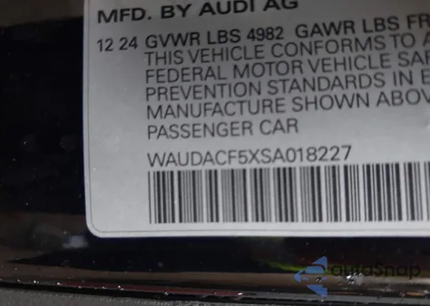 2025 Audi A5 Sportback Premium 45 Tfsi S Line Quattro S Tronic из США, поврежденный, VIN WAUDACF5XSA018227